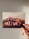 ...VOLL UND GANZ LEBENDIG - POSTKARTE