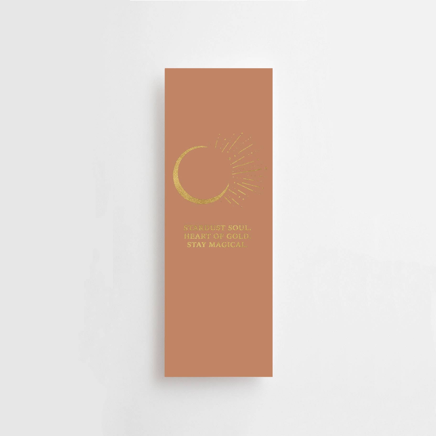 Lesezeichen „Stardust Soul, Heart of Gold“ mit goldener Folie – Geschenkanhänger