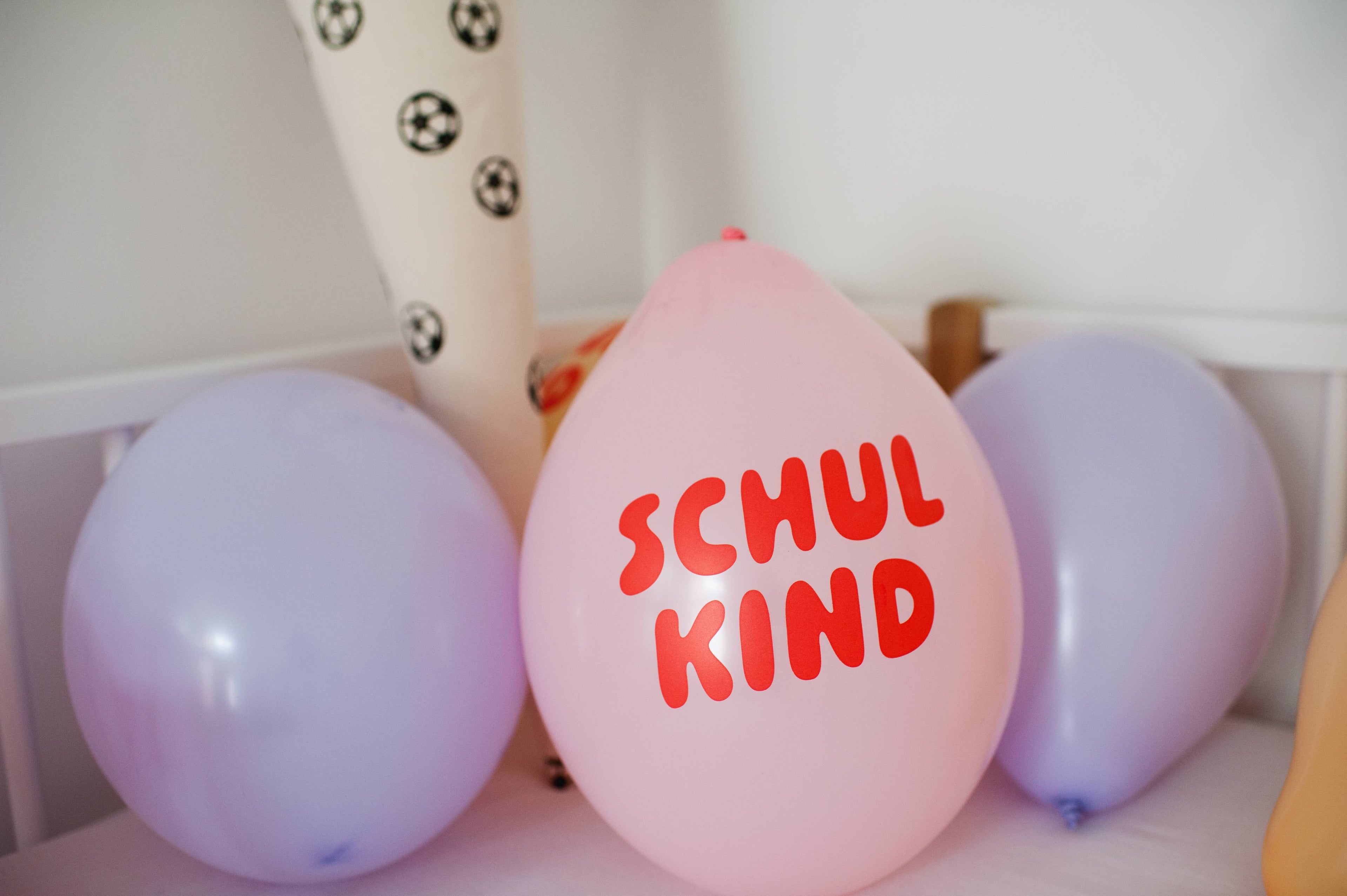 Schulkind Luftballon 6er Set | roas-Mix | 5 Stück: Normaldruck