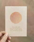 WÜNSCHE DIR SONNE IM GESICHT, WIND IM RÜCKEN... POSTKARTE