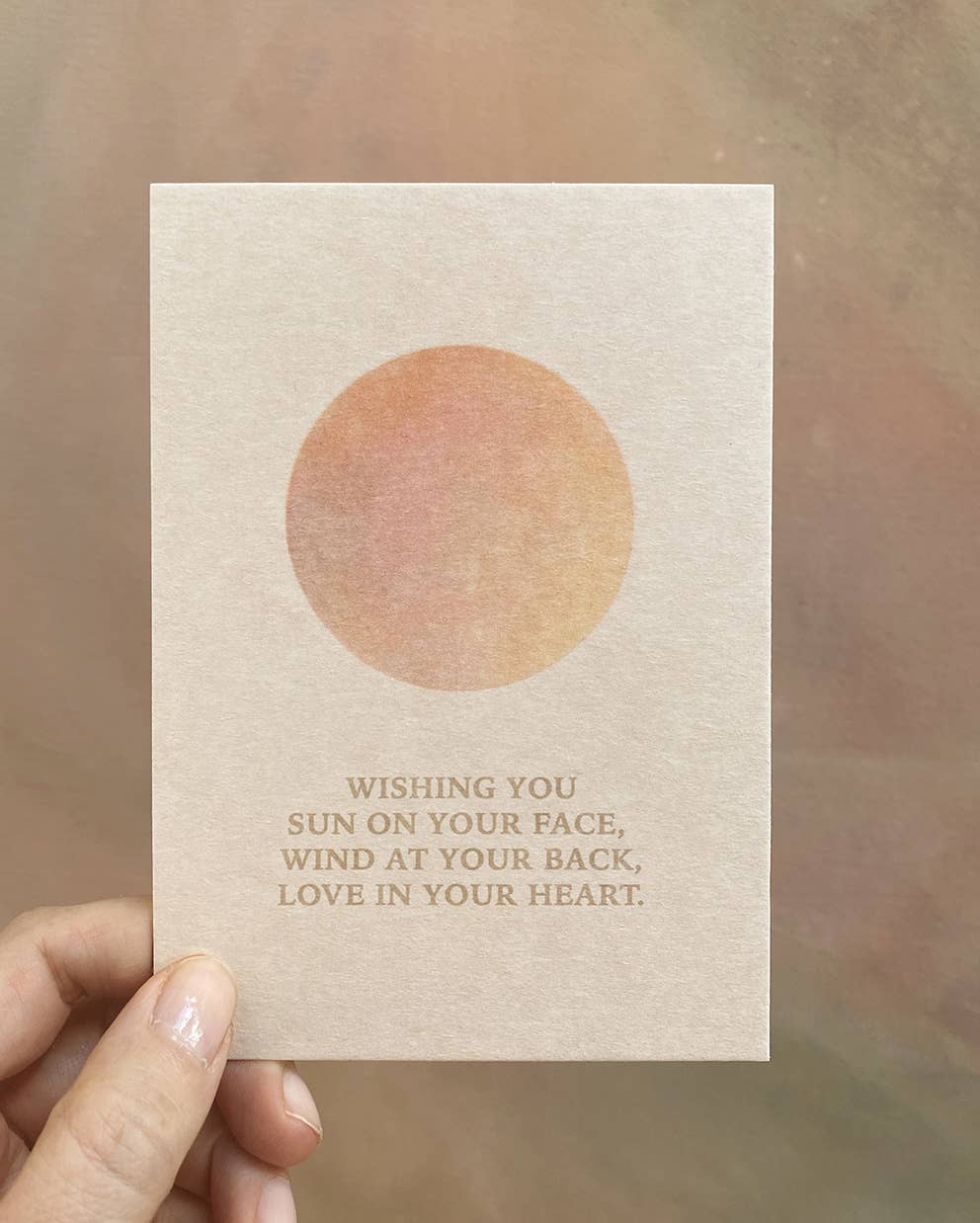 WÜNSCHE DIR SONNE IM GESICHT, WIND IM RÜCKEN... POSTKARTE