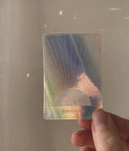 Holografischer Aufkleber „Stay Golden“ mit Sonne und Tarot-Affirmation